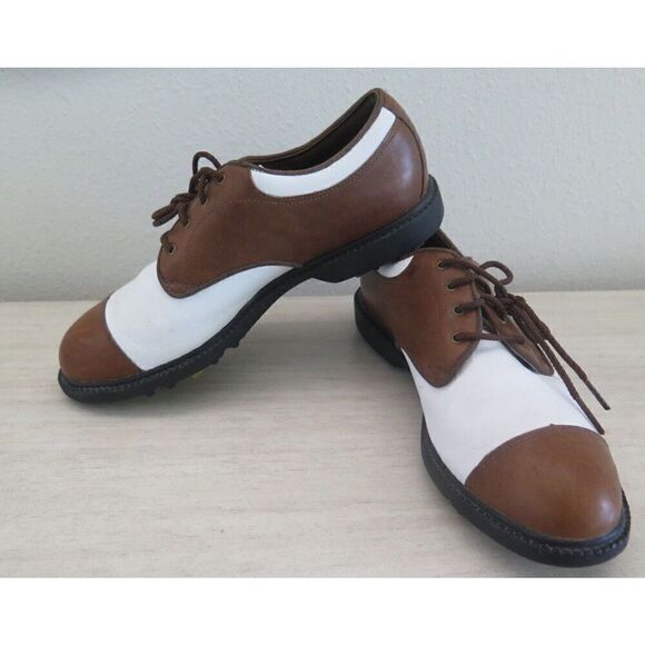 Nike Shoes - Nike 192049 221 Women's Sz 5.5 Brown/White Leather Classic Golf Shoes
